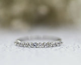 0.5Ct Round Cut Diamond Bubble Women Wedding Band Ring 14K White Gold Finish