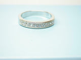 2ct Wedding Ring Band Round Cut Diamond Milgrain Stackable 14k White Gold Finish