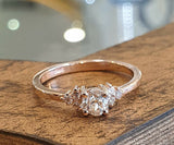 1ct Round Cut VVS1 Diamond Engagement Ring Petite Solitaire 14k Rose Gold Finish