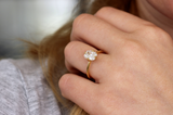 1ct Radiant Cut Diamond Engagement Ring 10k Yellow Gold Finish Solitaire Women