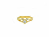 0.5ct Round Cut Diamond Three Stone Mouse Design Ring 14k Yellow Gold Finish