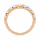 2.8ct Wedding Band Round Cut Diamond Stackable Half Eternity 14k RoseGold Finish