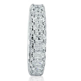 3.9ct Radiant Cut Diamond Wedding Band Full Eternity Iced 14k White Gold Finish