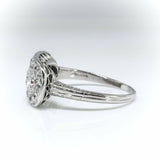 5ct Round Cut Diamond European Art Deco Engagement Ring 14k White Gold Finish