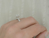 4Ct Round Diamond Elegant Gatsby Solitaire Engagement Ring 14K White Gold Finish