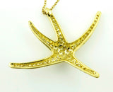 5ct Round Brilliant Cut Diamond Dancing Star Pendant Chain 14k Yellow Gold Over