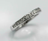 2ct Round Cut Diamond Wedding Band Channel Half Eternity 14k White Gold Finish