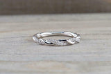 1ct Round Cut Diamond Wedding Band 14k White Gold Finish Twisted Rope Infinity