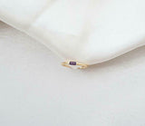 0.2ct Engagement Ring Baguette Cut Purple Amethyst Solitaire 14k YellowGold Over