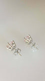 2.4ct Round Cut Morganite Classic Solitaire Stud Earrings 14k White Gold Finish