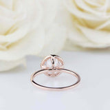 1.6ct Round Cut VVS1 Diamond Engagement Ring Halo Solitaire 14k Rose Gold Finish