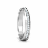 1ct Round Cut Diamond Anniversary Design Wedding Ring Band 14k White Gold Finish