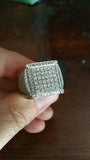 3ct Round Brilliant Cut Trendy Iced Diamond Engagement Wedding Ring Band for Men