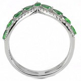 3Ct Pear Cut Green Emerald Diamond Crown Engagement Ring 14K White Gold Finish