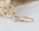 1.2ct Round Cut Diamond Vintage Solitaire with Accents Ring 14k Rose Gold Finish