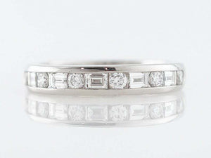 2ct Emerald Round Cut Diamond Channel Set Half Eternity Band 14k White Gold Over