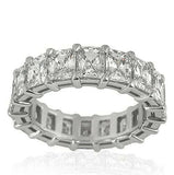 5Ct Radiant Cut Diamond Eternity Anniversary Wedding Band 14K White Gold Finish