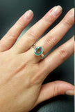 1.5ct Engagement Ring Oval Cut Blue Aquamarine Solitaire 14k White Gold Finish