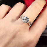 2.5ct Round Cut Diamond Engagement Ring Split Shank Solitaire 14k WhiteGold Over