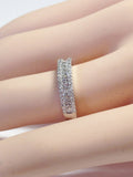 5Ct Princess Cut Diamond Half Eternity 3 Row Wedding Band 14K White Gold Finish