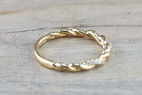 2ct Round Cut Diamond Wedding Band Twisted Rope Infinity 14k Yellow Gold Finish