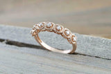 1ct Round Cut Diamond Wedding Band 14k RoseGold Finish Braided Square Minimalist