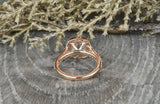 1.6ct Cushion Cut Diamond Engagement Ring 14k Rose Gold Finish Halo Solitaire