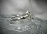 Round Accents Trilogy Engagement Ring 2ct Marquise Diamond 14k White Gold Finish