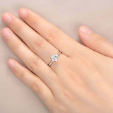 1.5ct Round Cut Diamond Engagement Ring Accents Solitaire 14k Rose Gold Finish