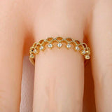 1ct Round Cut Diamond Engagement Ring Filigree Crown Tiara 14k YellowGold Finish