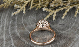 1ct Round Cut VVS1D Diamond Engagement Ring 14k Rose Gold Finish Halo Solitaire