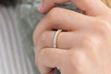 Half Eternity Wedding Band 1ct Baguette Cut VVS1D Diamond 10k Yellow Gold Finish