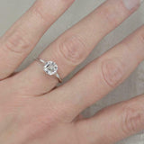 2ct Asscher Cut Diamond Vintage Solitaire with Accents Ring 14k WhiteGold Finish