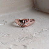 0.5ct Marquise Cut Diamond Cat Kitty Eyes Engagement Ring 14k Rose Gold Finish