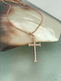 1ct Round Cut Diamond Irish Cross Design Pendant with Chain 14k Rose Gold Finish