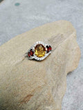 5ct Engagement Ring Oval Cut Yellow Citrine Cocktail 14k White Gold Finish