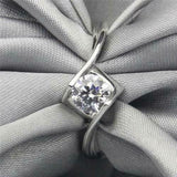 1Ct Round Cut Diamond Unique Swirl Twist Engagement Ring 14K White Gold Finish