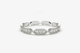 1.3ct Wedding Ring Band Round Cut Diamond Eternity Stackable 14k White Gold Over