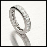 4Ct Round Cut VVS1D Diamond Stylish Stackable Wedding Band 14k White Gold Over