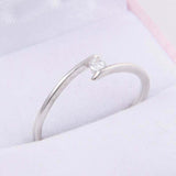 0.2ct Round Cut Diamond Engagement Ring Tension Set Solitaire 14k WhiteGold Over