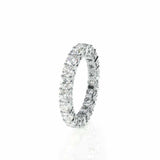 2.7ct Round Cut VVS1D Diamond Wedding Band Full Eternity 14k White Gold Finish