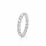 2.4ct Round Cut Diamond Stackable Eternity Wedding Ring Band 14k White Gold Over