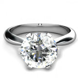 1ct Round Cut Diamond 6 Claw Solitaire Engagement Ring 14k White Gold Finish New