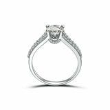 2.6ct Round Cut Diamond Engagement Ring Split Shank Solitaire 14k WhiteGold Over