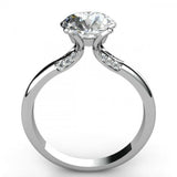 1.5ct Round Cut Diamond Twisted Shank Engagement Ring 14k White Gold Finish