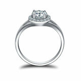 2.3ct Round Diamond Engagement Ring Halo Split Band Solitaire 14k WhiteGold Over