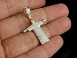 2ct Round Cut VVS1D Diamond Jesus Christ Pendant 14k Yellow Gold Finish NO CHAIN