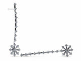 0.5ct Round Cut Diamond Snowflake Drop Dangle Earring Women 14k WhiteGold Finish