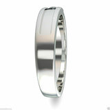 0.1Ct Round Cut DVVS1 Diamond Stackable Plain Wedding Band 14K White Gold Finish