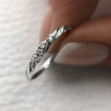 Twisted Infinity Wedding Ring Band 0.6ct Round Cut Diamond 14k White Gold Finish